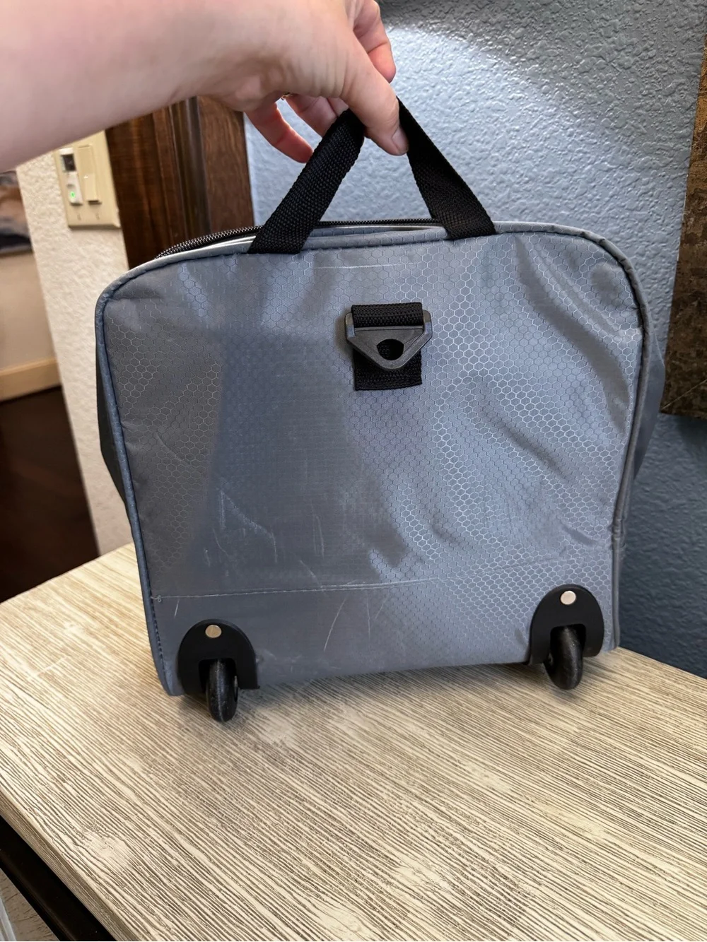 Protege Gray Collapsible Rolling Duffel Bag